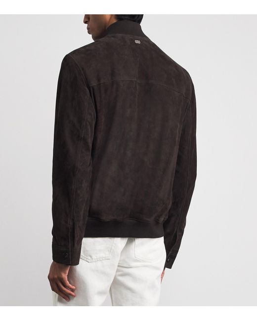 Agnona Black Suede Jacket for men