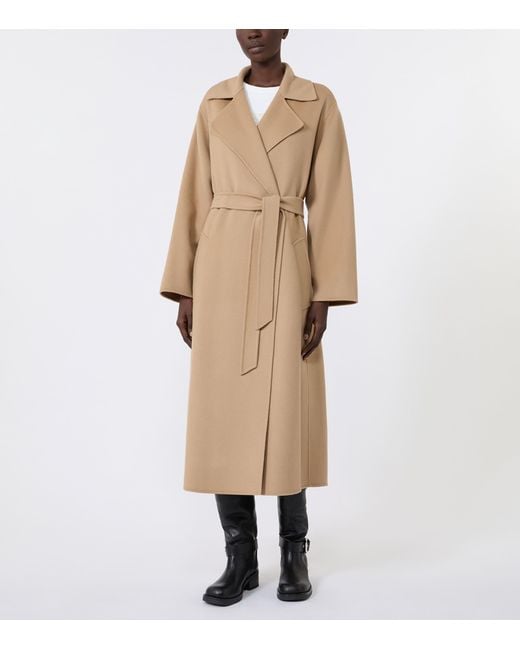 Weekend by Maxmara Natural Wool-Blend Belted Coat