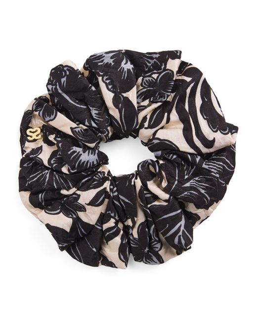 Sandro Black Bandana Print Scrunchie