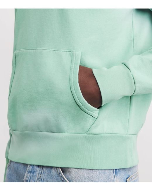 Polo Ralph Lauren Green Cotton Loopback Fleece Polo Pony Hoodie for men