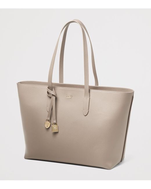 Aspinal Natural Leather East West Tote Bag