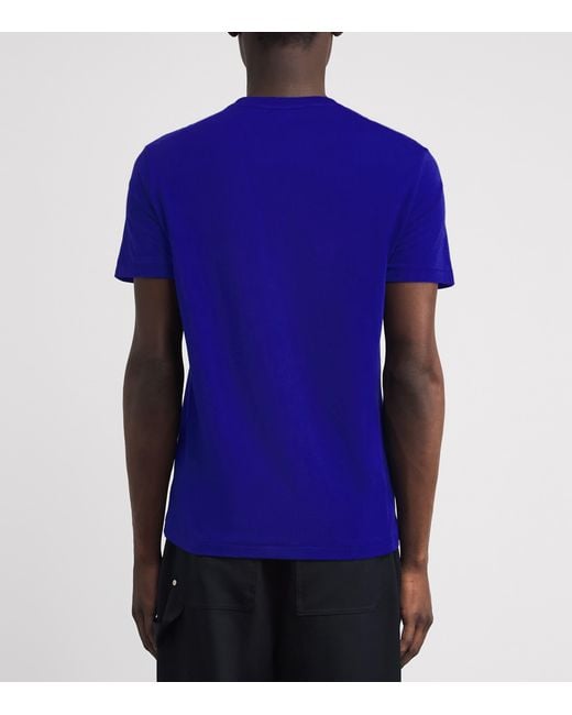 Polo Ralph Lauren Blue Cotton Custom-Fit Polo Pony T-Shirt for men