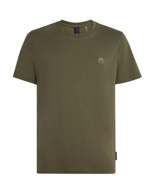 Moose Knuckles Green Cotton Crescent T-Shirt for men