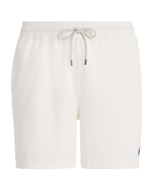 Polo Ralph Lauren White Traveller Swim Shorts for men