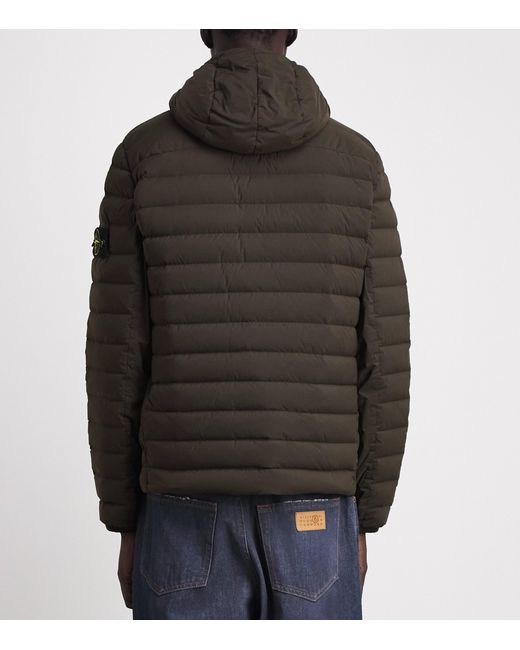 Stone Island Brown Down Cordura Puffer Jacket for men
