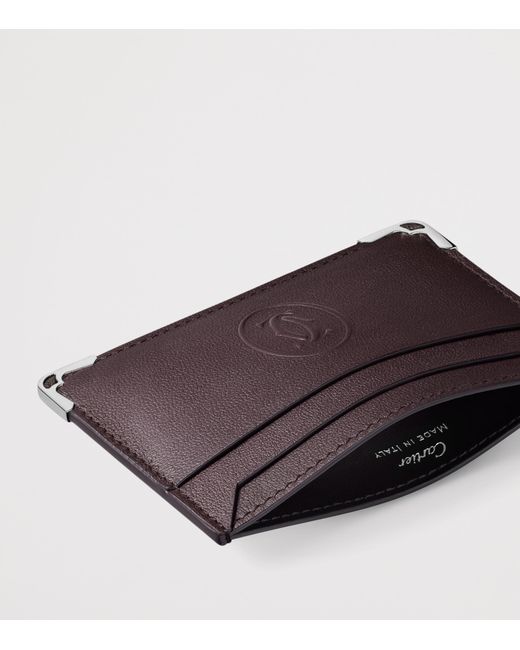 Cartier Purple Leather Must De Double Card Holder for men