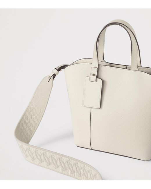 Cartier White Mini Leather C De Tote Bag