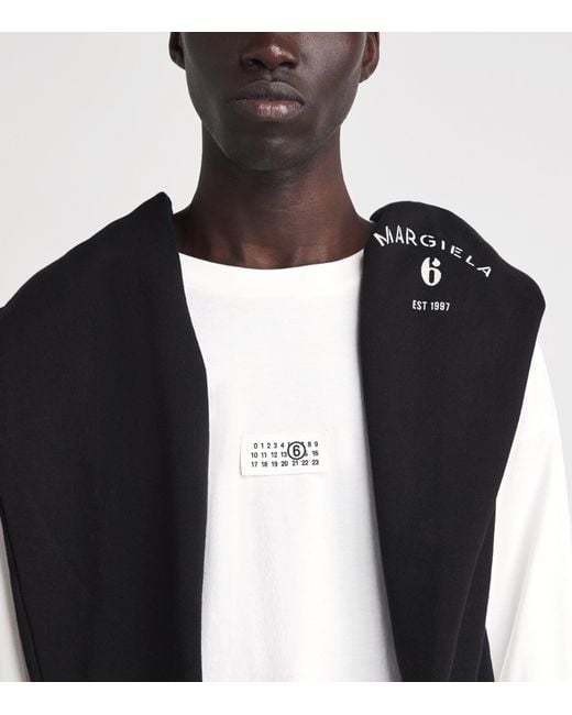 MM6 by Maison Margiela White Cotton Numerical Logo T-Shirt for men