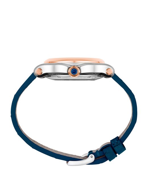 Chopard Blue Stainless Steel And Diamond Happy Sport Watch