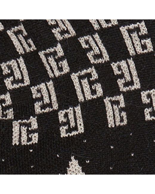 Balmain Black Star-detail Mini Monogram Beanie for men