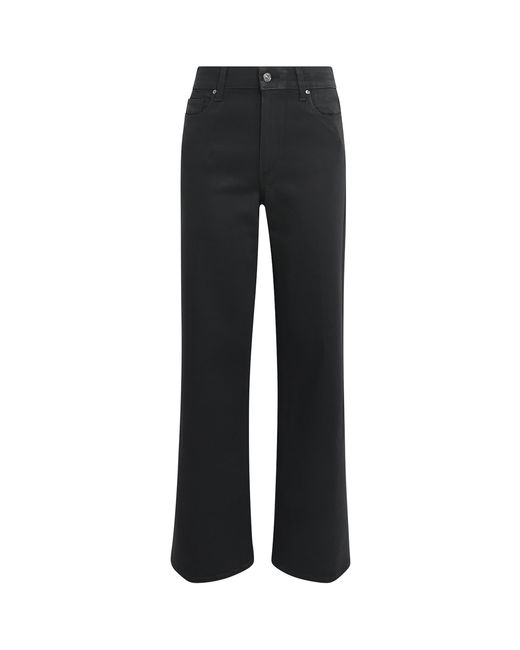 PAIGE Black Anessa Wide-Leg Jeans