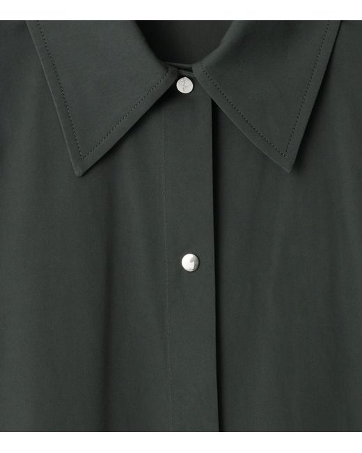 Burberry Green Cotton-blend Shirt Dress