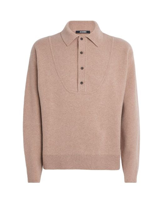 Jacquemus Pink Merino Wool-Cashmere Sweater for men