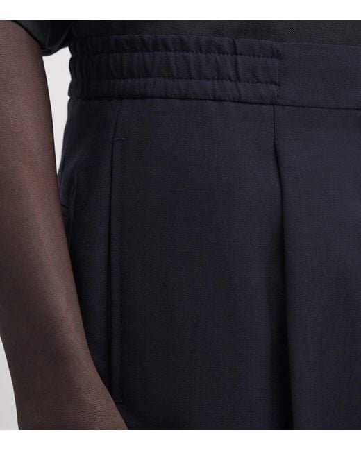 Officine Generale Blue Wool Drew Drawstring Trousers for men