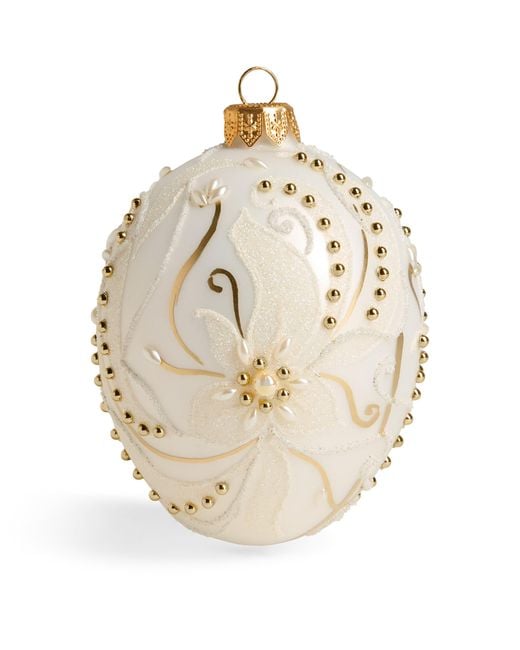 Harrods Natural Embellished Egg Bauble