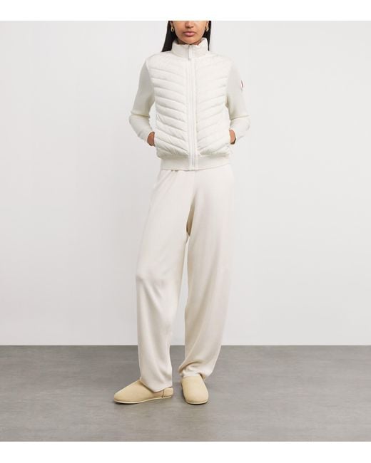 Canada Goose White Ivory Hybridge Knitted Jacket<Br