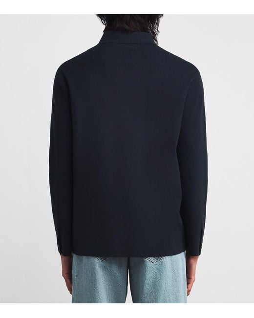 Sandro Blue Spread -Collar Cardigan for men
