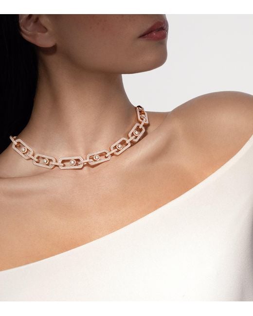 Messika Metallic So Move Xl And Diamond Chain Necklace