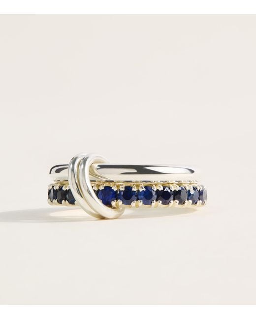 Spinelli Kilcollin Metallic Sterling And Sapphire Enzo Ring