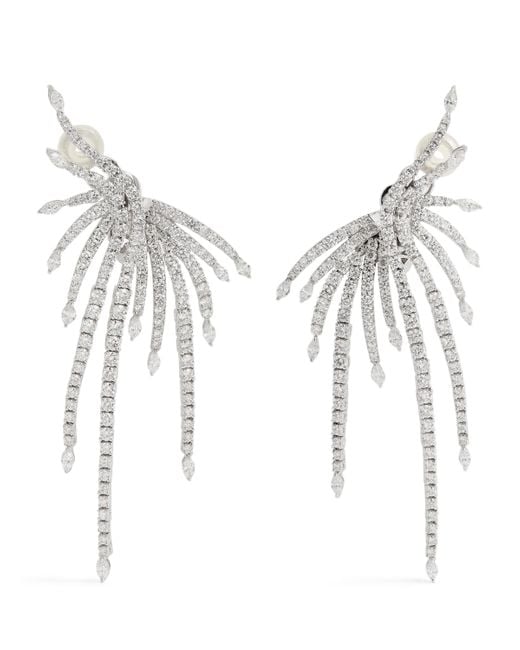 YEPREM Gray And Diamond Inside-Out Earrings