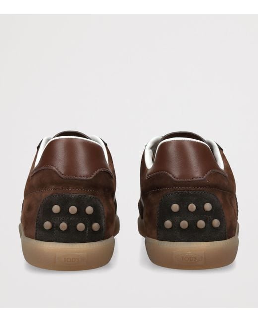 Tod's Brown Suede Cassetta Leggera Sneakers for men