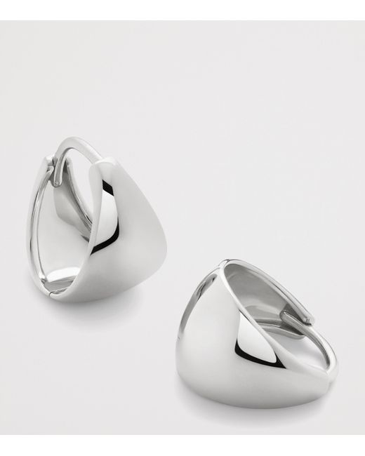 Monica Vinader Metallic Small Sterling Tapered Huggie Earrings