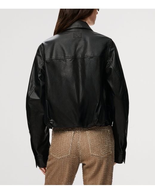 Loewe Black Lambskin Relaxed Leather Jacket