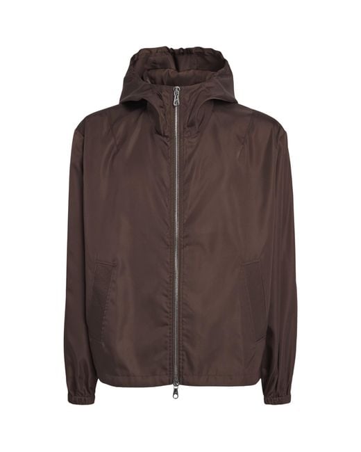 Cole Buxton Brown Gabardine Windbreaker Jacket for men