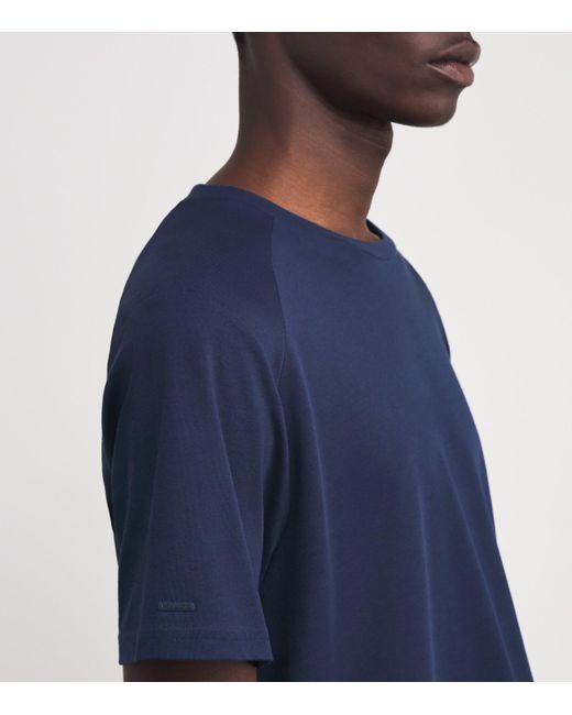Ralph Lauren Blue Cotton-Blend Performance T-Shirt for men