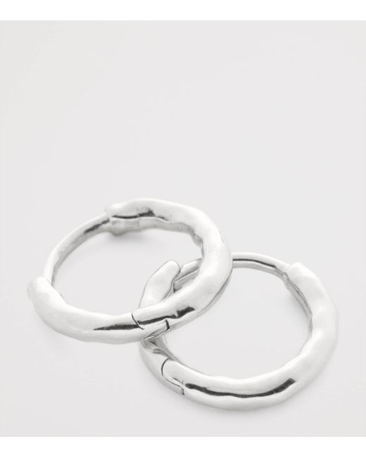 Monica Vinader Metallic Mini Sterling Siren Muse Huggie Earrings