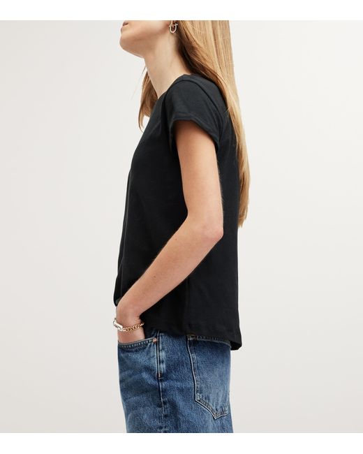 AllSaints Black Organic Cotton Anna T-Shirt
