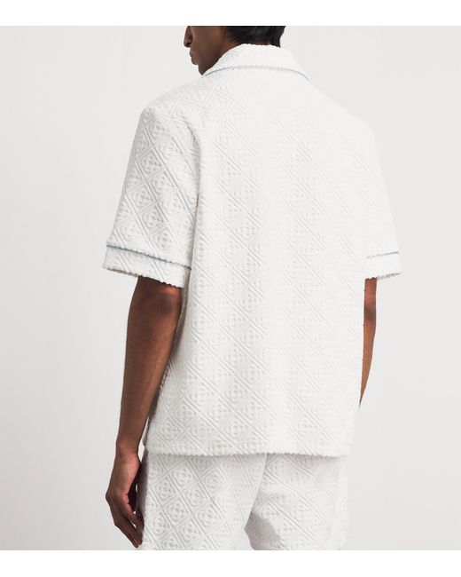 Casablanca White Towelling Monogram Shirt for men
