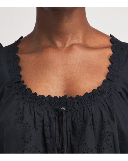 Doen Black Organic Cotton Traveler Blouse
