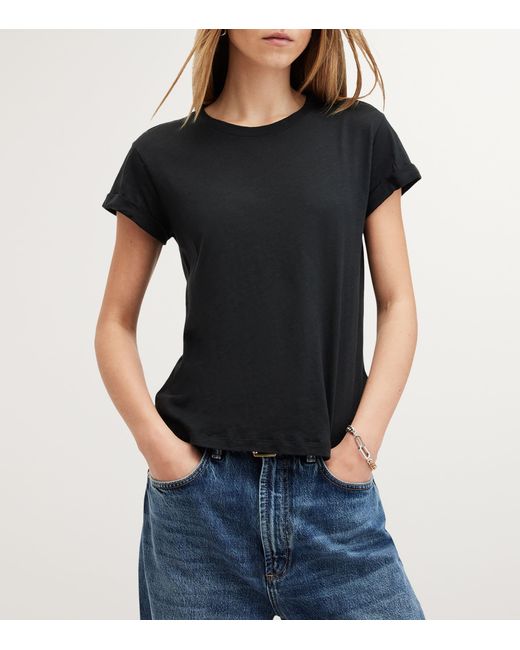 AllSaints Black Organic Cotton Anna T-Shirt