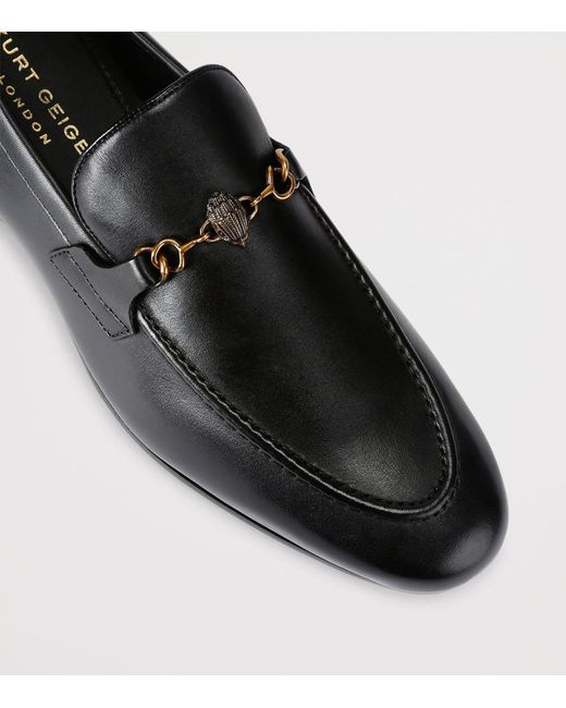 Kurt Geiger Black Leather Alton Loafers for men