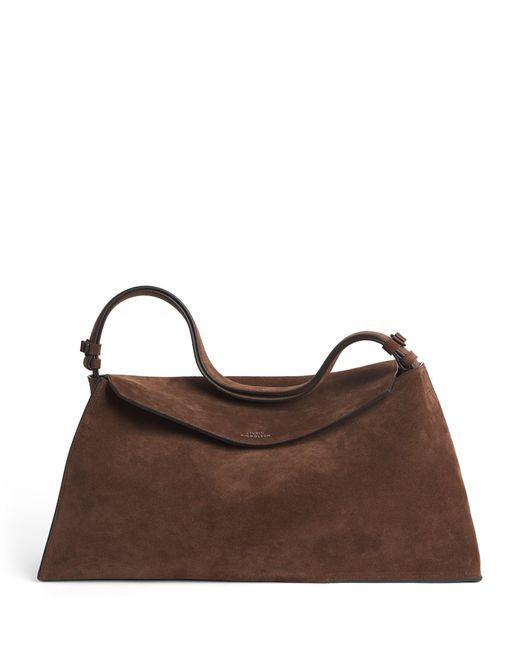 Studio Nicholson Brown Suede Shiboru Shoulder Bag for men
