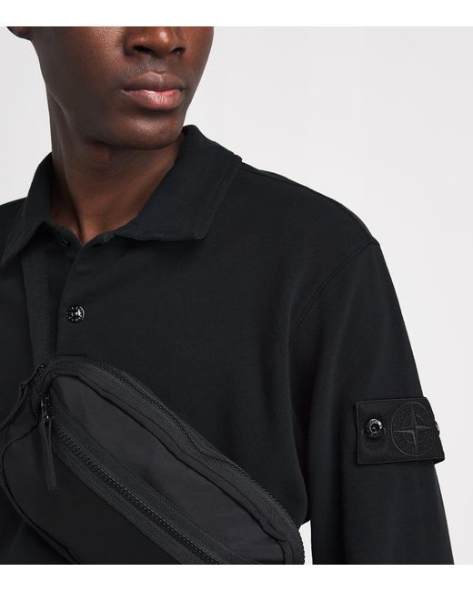 Stone Island Black Organic Cotton Polo Shirt for men