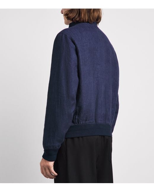 Polo Ralph Lauren Blue Linen Barrett Herringbone Jacket for men