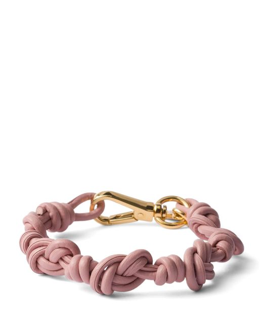 Prada Brown Nappa Leather Bracelet
