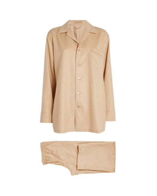 Olivia Von Halle Natural Cashmere Vanderbilt Pyjamas
