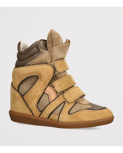 Isabel Marant Brown Suede Bekett Wedge Sneakers 50