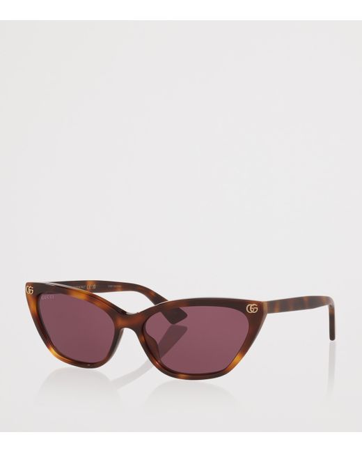Gucci Purple Acetate Cat Eye Sunglasses