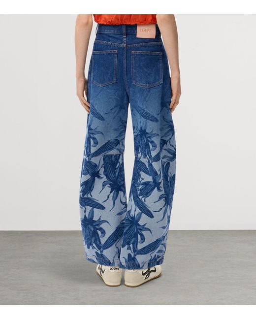 Loewe Blue X Paula's Ibiza Anagram Barrel Jeans