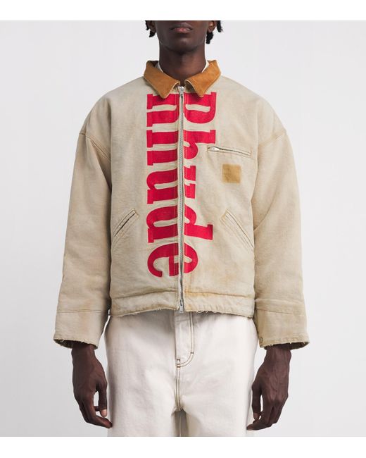 Rhude Pink Cotton Padded Field Jacket for men