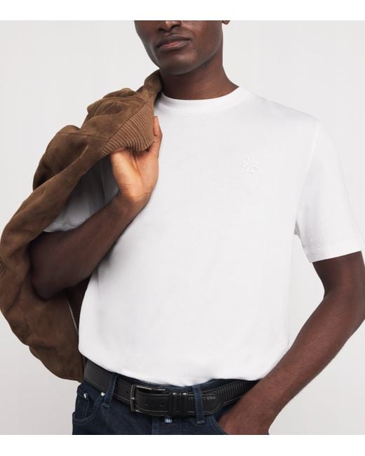 Jacob Cohen White Cotton Monogram T-Shirt for men