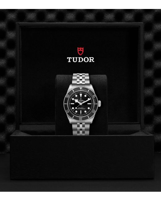 Tudor Metallic Black Bay Stainless Steel Automatic Watch 41mm for men