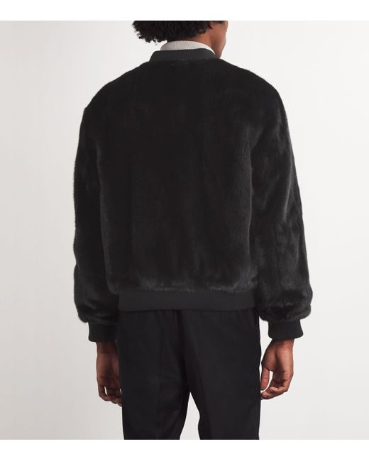 Yves Salomon Black Mink Reversible Bomber Jacket for men