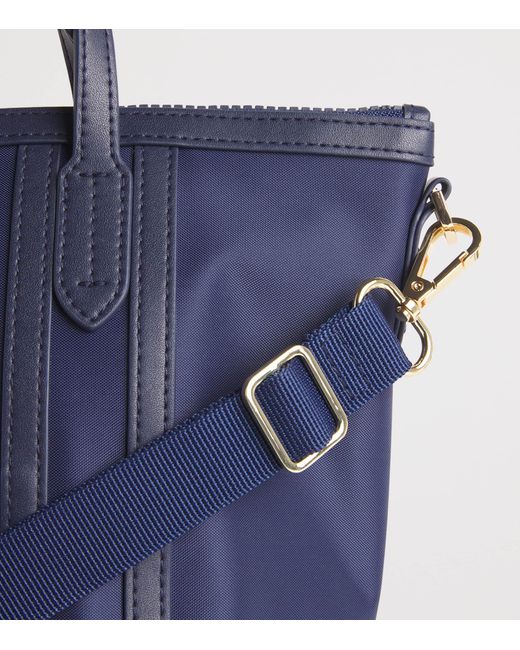 Harrods Blue Grab Nylon Jetsetter Tote Bag