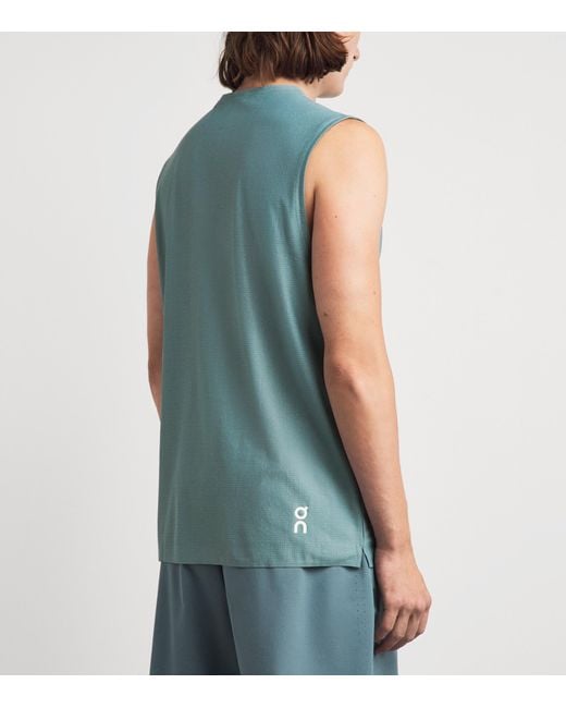 On Shoes Green Court Tank Top for men