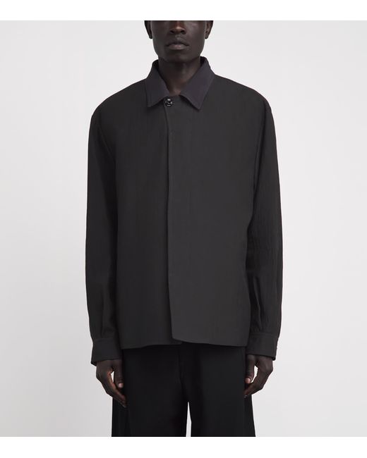 Our Legacy Black Linen-Blend Pack Blazer for men